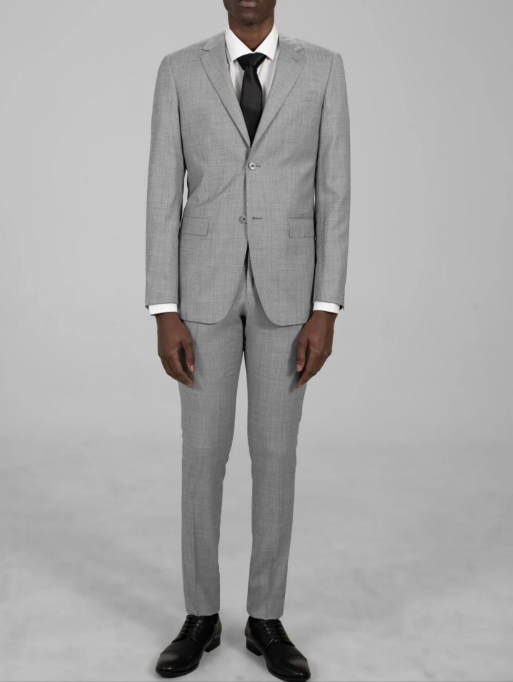 Men's Glacier Gray Two-Piece Suit - Classic Tailored Blazer & Trousers